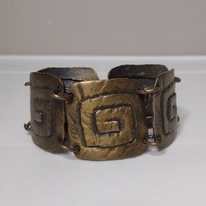 Vintage JJ Square Metal Link Bracelet